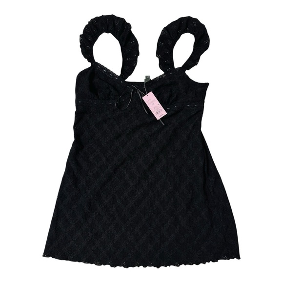 Women's Ruffle Sleeve Eyelet Mini A-Line Dress - Wild Fable Size XL - Picture 2 of 7